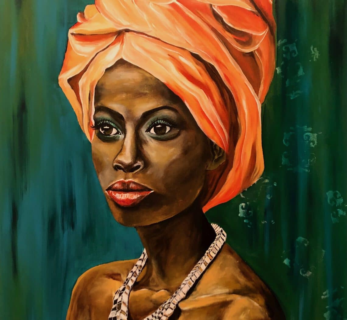 Afrikanische Schönheit Regine Lange