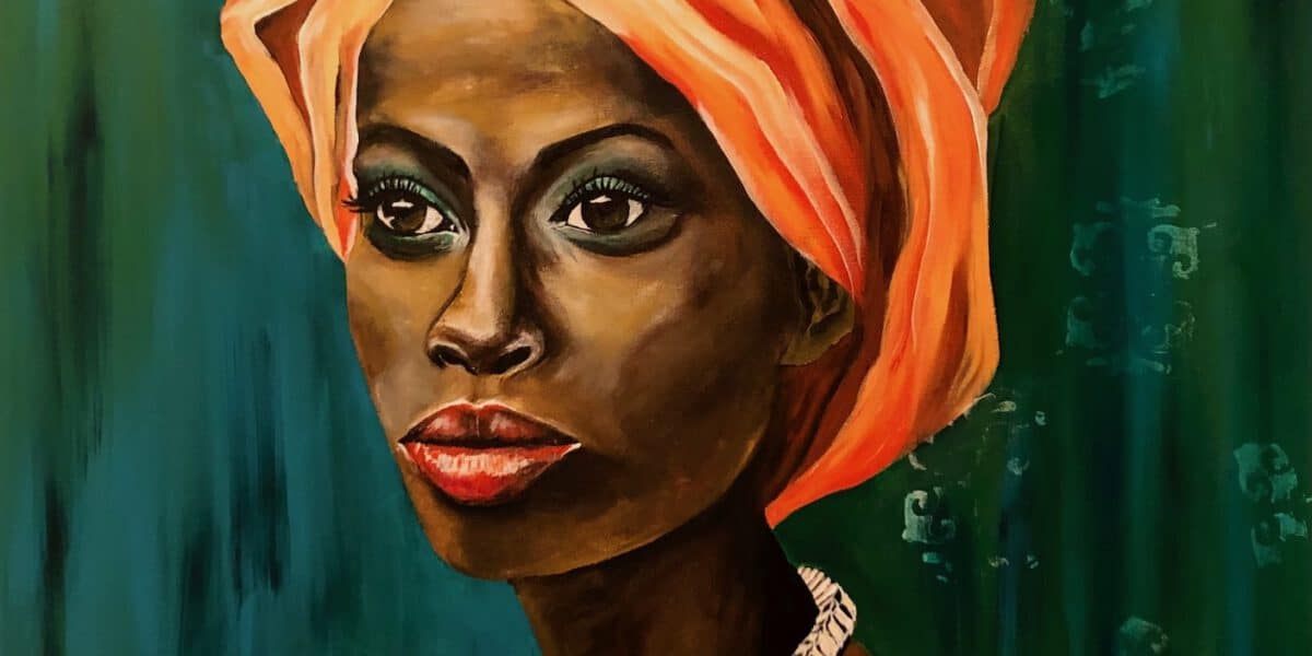 Afrikanische Schönheit Regine Lange