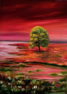 Roter Schleier Regine Lange