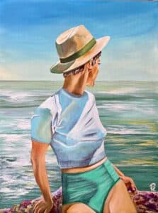 Frau am Meer, Regine Lange