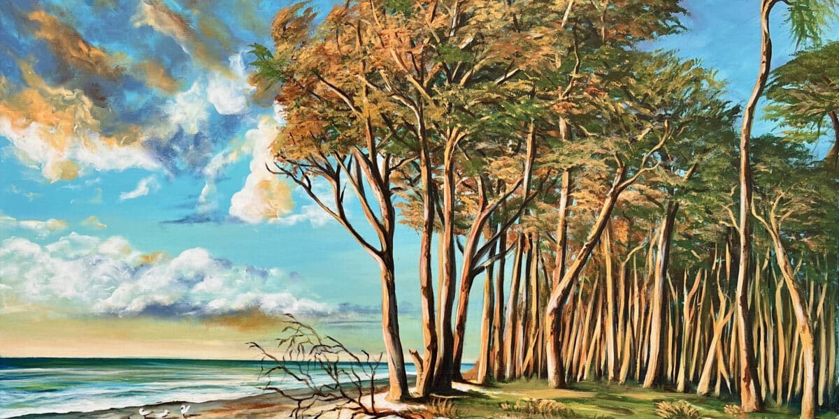 Sonnenuntergang am Weststrand (Darsser Ostseeküste, Regine Lange