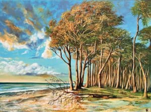 Sonnenuntergang am Weststrand (Darsser Ostseeküste, Regine Lange